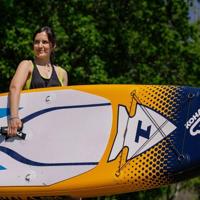 Opblaasbaar SUP-board met Accessoires Kohala Arrow 1 Geel (310 x 81 x 15 cm) - thumbnail