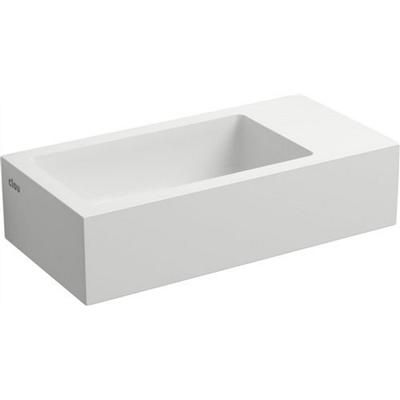Fontein Clou Flush 3 36x18x9cm Aluite Mat Wit (Met Voorbewerkt Kraangat Rechts)