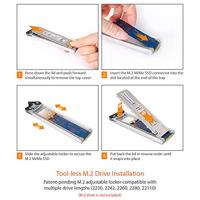 Icy Dock MB840M2P-B interfacekaart/-adapter Intern M.2 - thumbnail