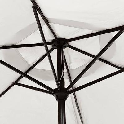 Zweefparasol kantelbaar met LED 3 m zandwit
