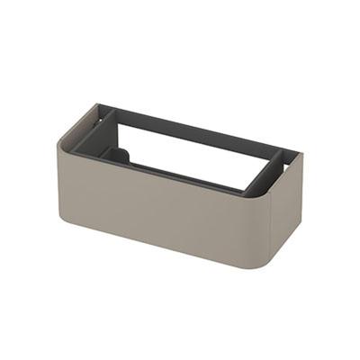 INK - Afgeronde Onderkast Gelakt 1 Lade Softclose Tbv Grepen - 1000x450x350 Mm - Mat Creme Cotton