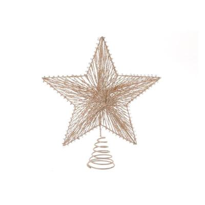 Piek Ster Spiraal Glitter 20xh23cm goud