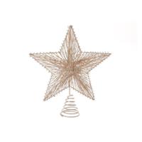 Piek Ster Spiraal Glitter 20xh23cm goud - thumbnail