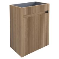 Fonteinkast Differenz Hura L Links/Rechts 40 cm Met Ribbel Eiken Differnz - thumbnail