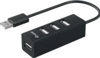 Equip 128955 128955 USB-hub 4 poorten USB-A USB 2.0 480 MBit/s Zwart - thumbnail