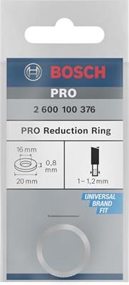 Reduceerring voor cirkelzaagbladen, 20 x 16 x 0,8 mm Bosch Accessories 2600100376