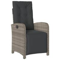 9-delige Tuinset met kussens poly rattan grijs - thumbnail