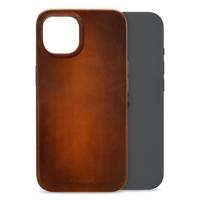 Mobilize Magsafe Compatible Premium Leather Case Apple iPhone 15 Burned Cognac - thumbnail