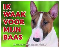 Bull Terrier Waakbord - Ik waak voor mijn baas - thumbnail
