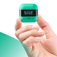 Music Sound, Spark TWS Hoofdtelefoon, Bluetooth, draadloos, led-display, 30 uur afspelen, automatische koppeling, touch-bediening op de oordopjes, groen - thumbnail