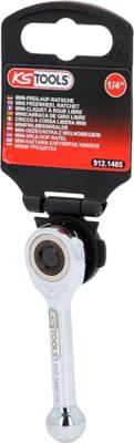 KS TOOLS Ks-tools omschakelbare ratel mini freewheel ratchets 1/4" - thumbnail