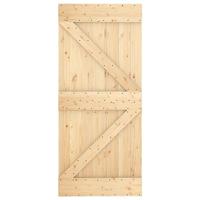 Schuifdeur met beslag 90x210 cm massief grenenhout - thumbnail
