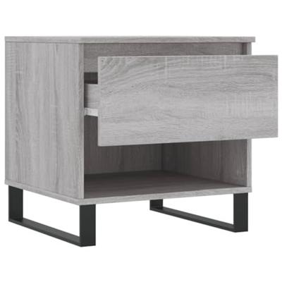 Salontafels 2 st 50x46x50 cm bewerkt hout grijs sonoma eiken