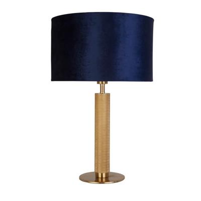 Searchlight Gouden tafellampLondon met blauwe kap - EU65721AZ