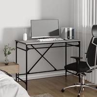 Bureau 100x50x75 cm bewerkt hout en ijzer grijs sonoma eiken - thumbnail