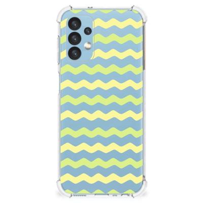 Samsung Galaxy A13 (4G) Doorzichtige Silicone Hoesje Waves Yellow Samsung Galaxy A13 (4G) Doorzichtige Silicone Hoesje Waves Yellow