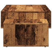 Salontafel 105x55x32 cm bewerkt hout oud houtkleurig - thumbnail