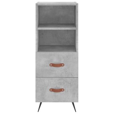 Dressoir 34,5x34x90 cm bewerkt hout betongrijs