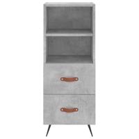 Dressoir 34,5x34x90 cm bewerkt hout betongrijs - thumbnail
