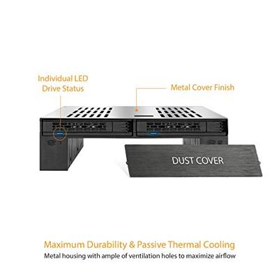 Icy Dock MB322SP-B 2x2,5 SATA mobile rack+3,5 SATA voor externe 5,25