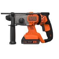 Black+Decker bcd900e2k 18v 2x2.5ah 1.2j sds+ boorhamer | 2x 18v 2.5ah accu's + 1a lader | in koffer - bcd900e2k-qw - thumbnail