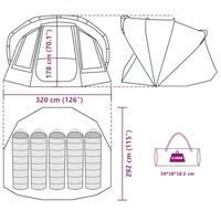 Vistent 5-persoons waterdicht olijfgroen - thumbnail