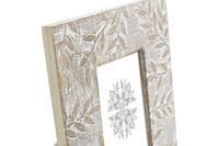 Fotolijsten DKD Home Decor Wit Natuurlijk Kristal Mangohout Indiaas 20 x 1,3 x 25 cm - thumbnail