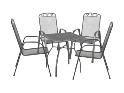Greemotion Tuinset Toulouse (Tafel + 4 stapelstoelen, 70 x 74 x 70 cm)