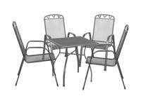 Greemotion Tuinset Toulouse (Tafel + 4 stapelstoelen, 70 x 74 x 70 cm) - thumbnail