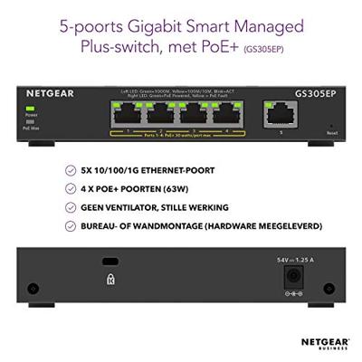 Switch Netgear GS305EPP-100PES - thumbnail