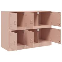 Dressoir 99x39x73 cm staal roze - thumbnail