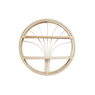 Planken DKD Home Decor Voor aan de muur Natuurlijk Rotan 2 Planken (60 x 14 x 60 cm)