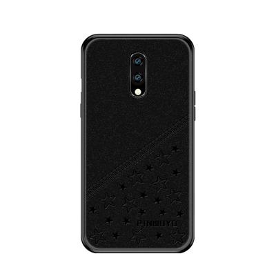 PINWUYO volledige dekking waterdichte schokbestendige PC + TPU + PU beschermhoes voor Oneplus7 (zwart)