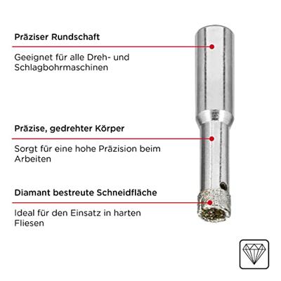 Diamant gatenzg 8/25 mm KWB - Kwb