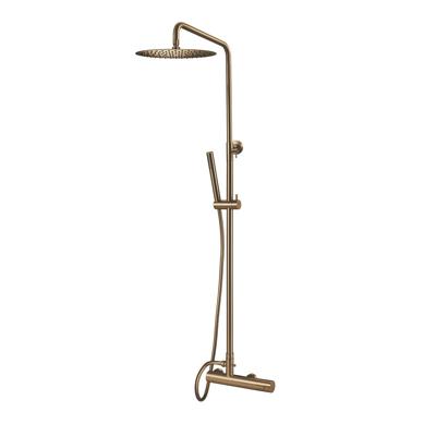 Qisani Flow regendoucheset met 2 straalsoorten Ø25cm gold