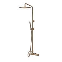 Qisani Flow regendoucheset met 2 straalsoorten Ø25cm gold - thumbnail