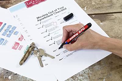 Viltstift edding 370 rond 1mm zwart | 10 stuks