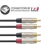 Stagg NTC3CR Deluxe Tulpkabel 3m - thumbnail