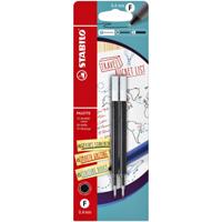 Rollerpenvulling stabilo palette f zwart | 5 stuks - thumbnail