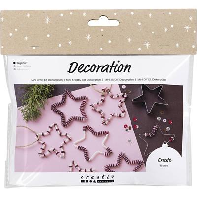 Creativ Company Mini hobbyset decoratie, sterren, rood, 1 doos