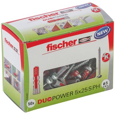 Fischer 535462 DUOPOWER 5x25 S PH LD 2-componenten plug 25 mm 5 mm 50 stuk(s)