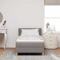 Boxspringbed met matras met hoofdeinde Taupe 90 x 200 cm Stof - thumbnail
