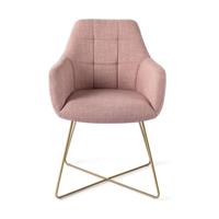 Jesper Home Eetkamerstoel 'Noto' Cross Gold, kleur Vintage Rose - thumbnail