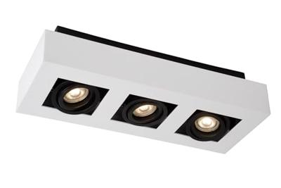 Lucide XIRAX - Plafondspot - LED Dim to warm - GU10 - 3x5W 2200K/3000K - Wit Lucide XIRAX - Plafondspot - LED Dim to warm - GU10 - 3x5W 2200K/3000K - Wit