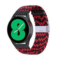 Braided nylon bandje - Rood / zwart - Xiaomi Redmi Watch 5 Active / Redmi Watch 5 Lite - thumbnail