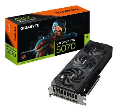 Grafische kaart - GIGABYTE - GeForce RTX 5070 WINDFORCE SFF 12G - GDDR7 - 7680x4320 - PCI-E 5.0