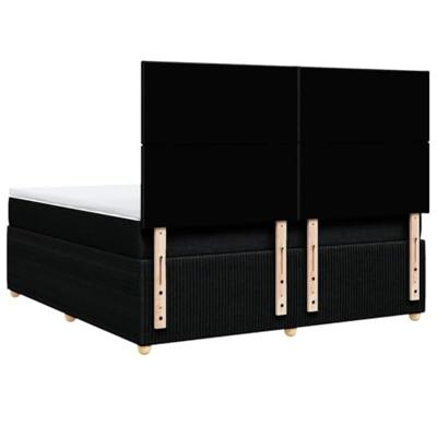 Boxspring met matras stof zwart 180x200 cm