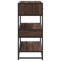 Wandtafel 90x35x80 cm bewerkt hout bruin eikenkleur - thumbnail