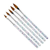 3 stuks Nail Art Crystal Brush UV Gel Builder schilderij dotting pen carving tips manicure salon tools - thumbnail