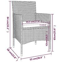 3-delige Tuinset poly rattan beige - thumbnail